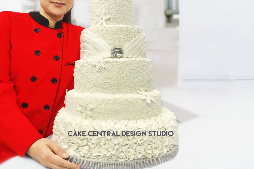 Christian White Wedding Cake