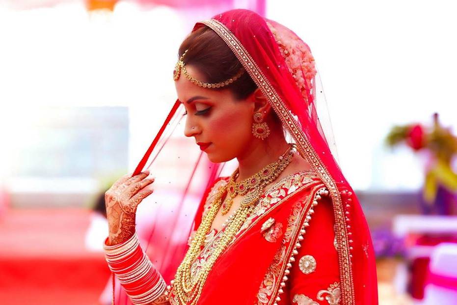 Blushing Bride in Red