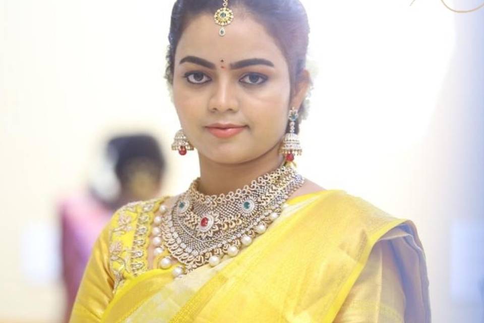 South indian reception look