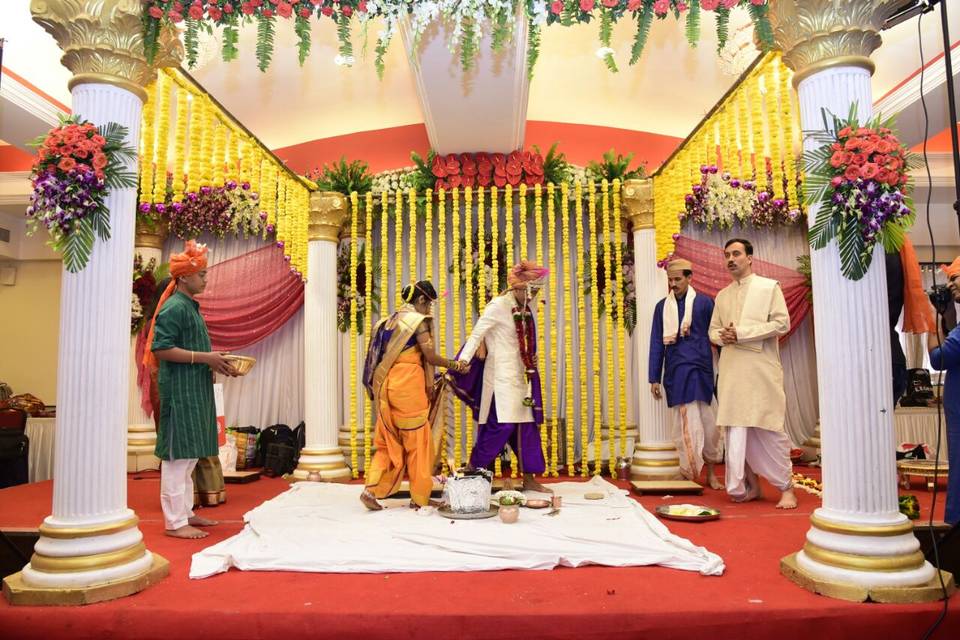 Traditionally simple mandap