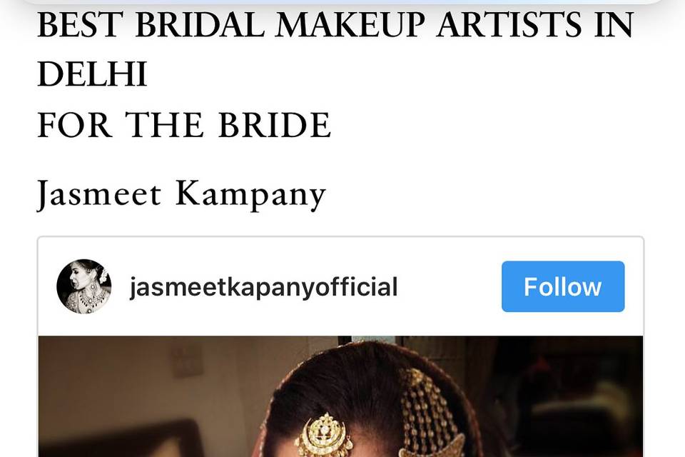 Jasmeet Kapany Hair & Makeup