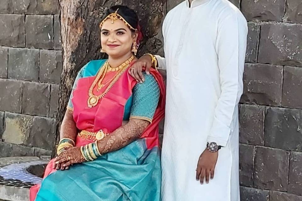 South Indian bride & groom mak