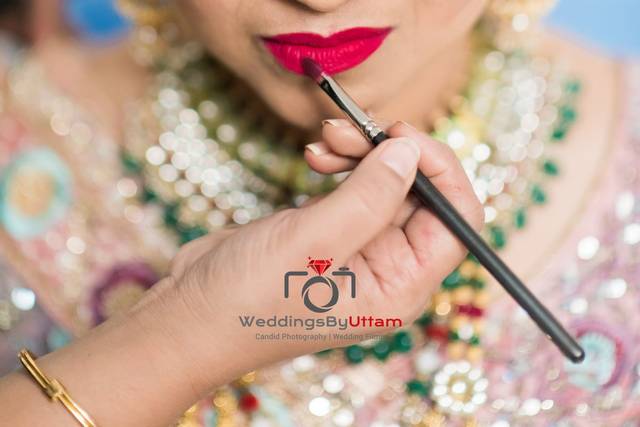Bride getting ready