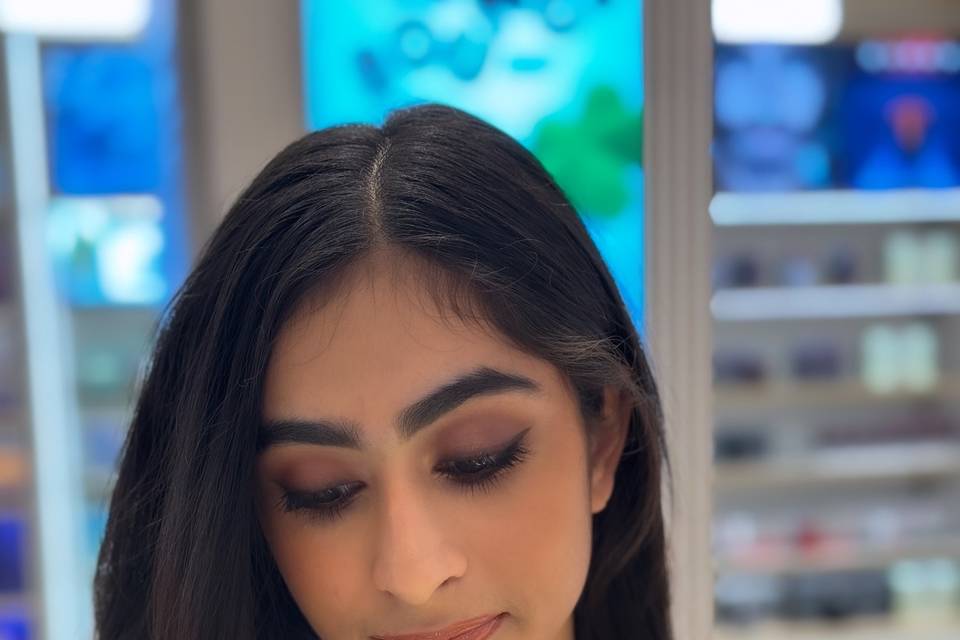 Soft glam look