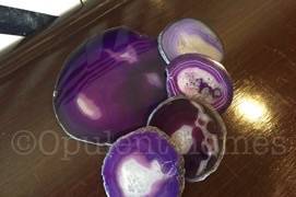 Agate platter and coasters