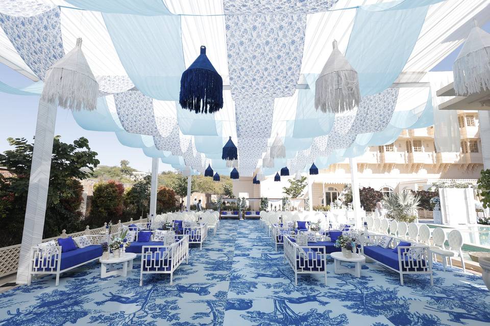 Poolside setup