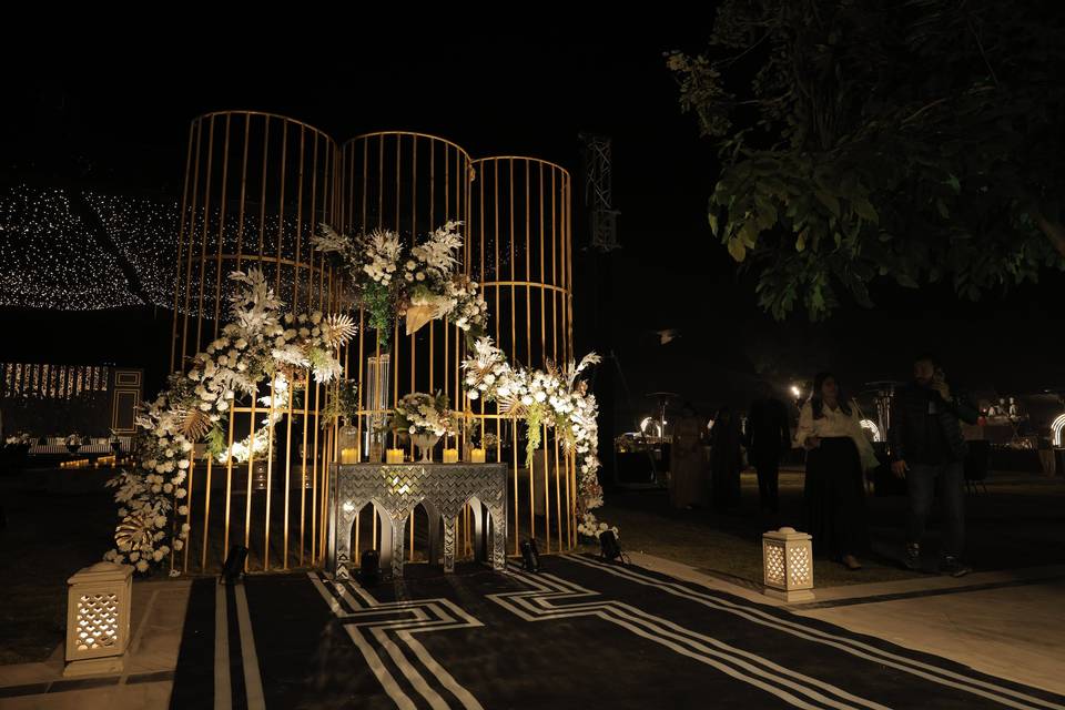 Sangeet setup at Lawn