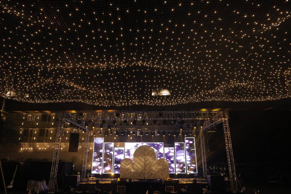 Sangeet setup at Lawn