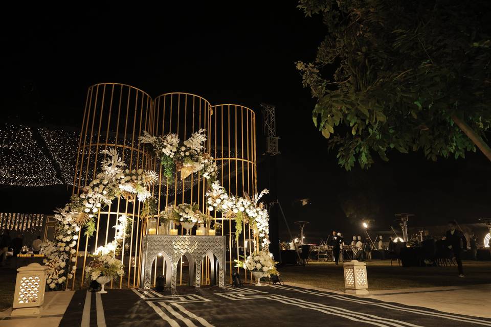 Sangeet setup at Lawn