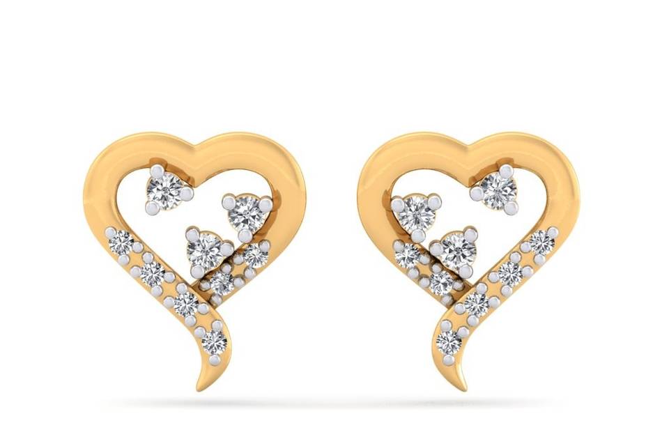 Heart Diamond Earring