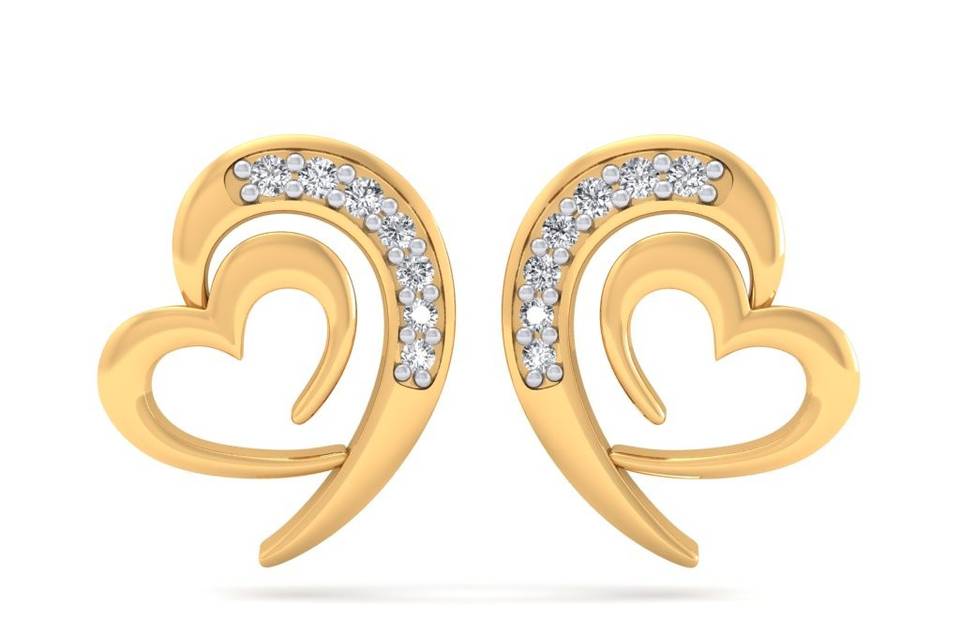 Heart Love Diamond Earring