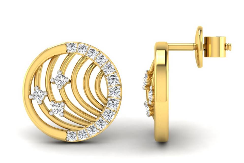 Circle Diamond Earring