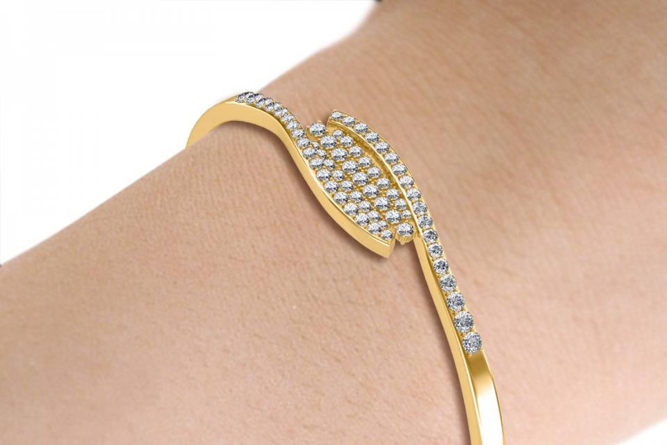 Occular diamond bracelet