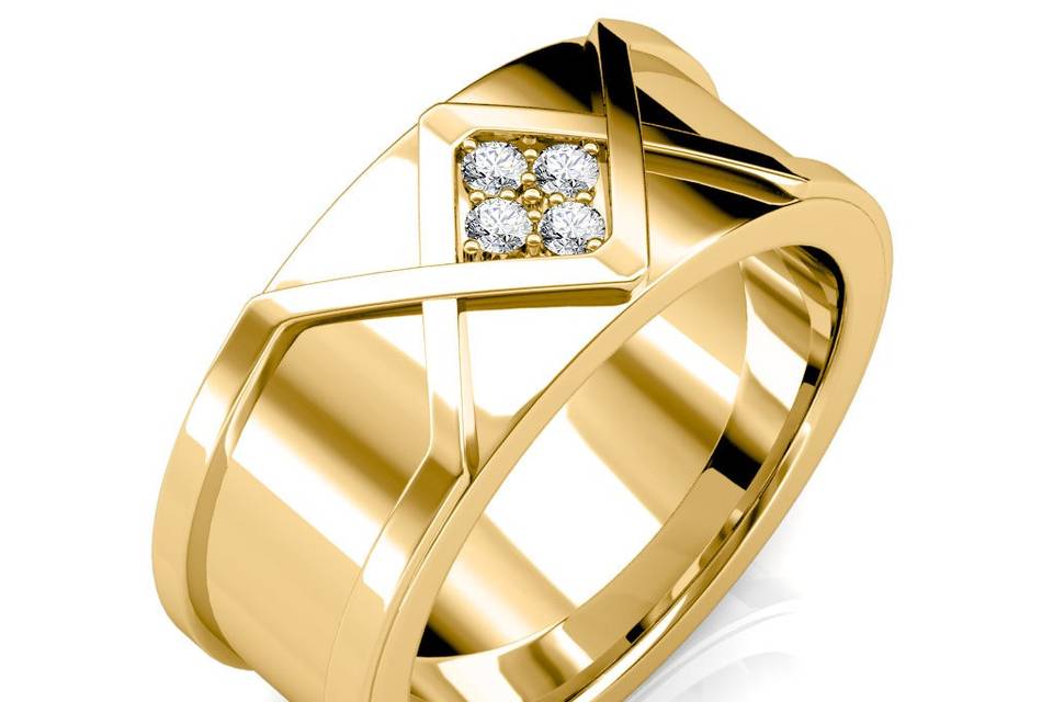 Four Diamond Men's Ring