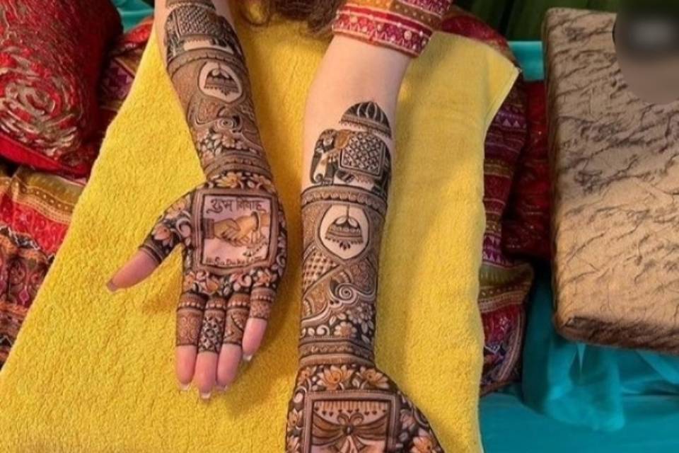 Face bride mehandi