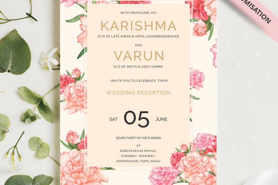 Floral themed invites/e-cards