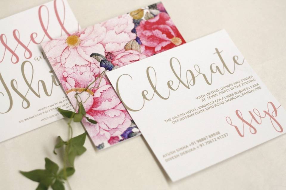 Modern Floral Invite