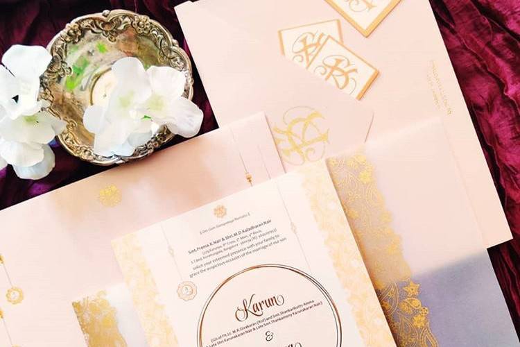 Foil printed wedding cards