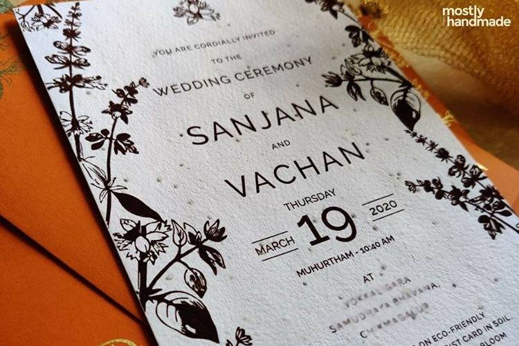 Foil printed wedding cards