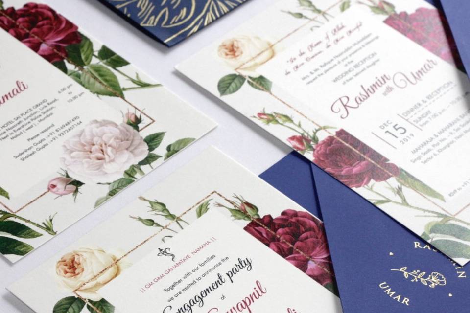 Modern Floral Invite