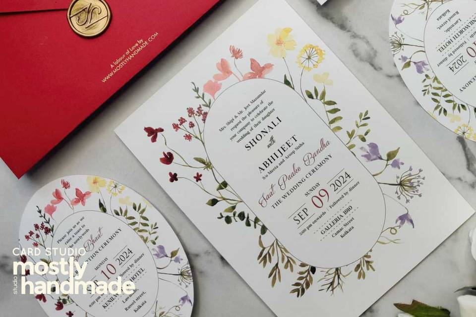 Floral Wedding Card