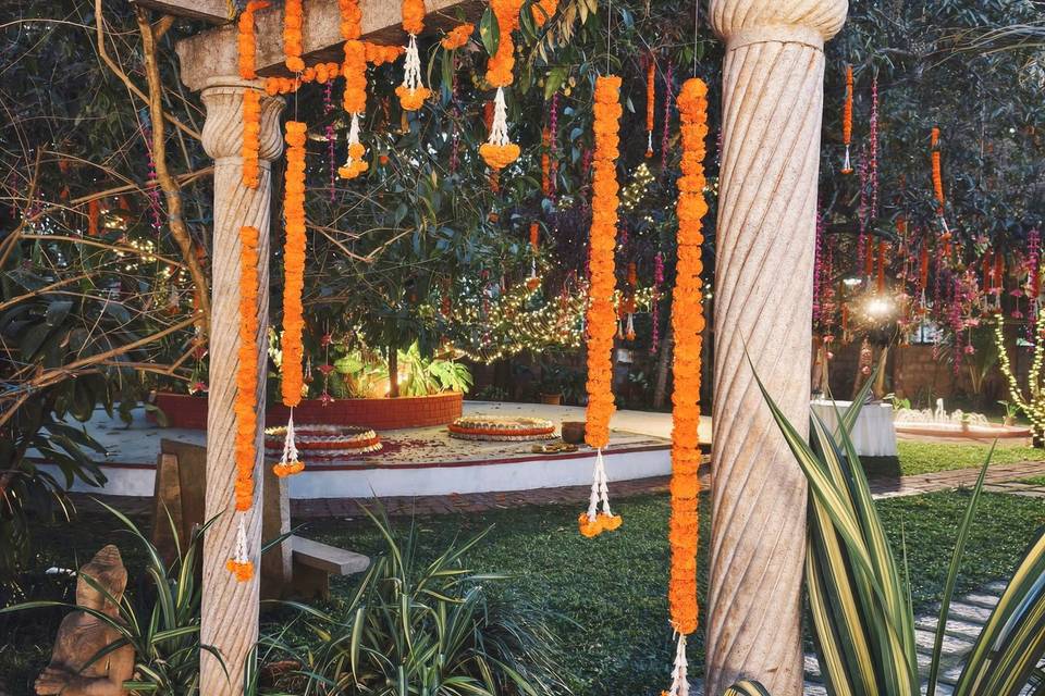 Entrance to the small tent