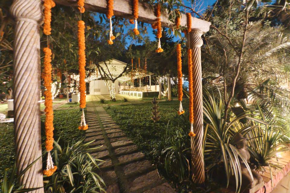 Entrance to the small tent