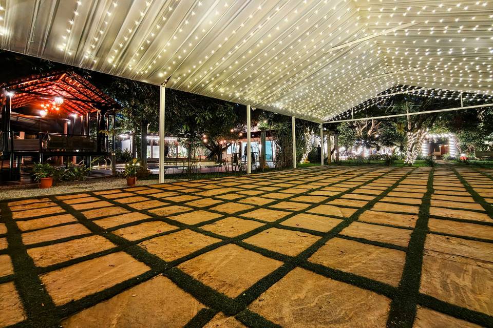 Big canopy under lights