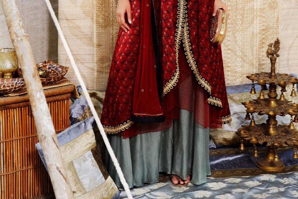 Layered kurta with palazzo pan