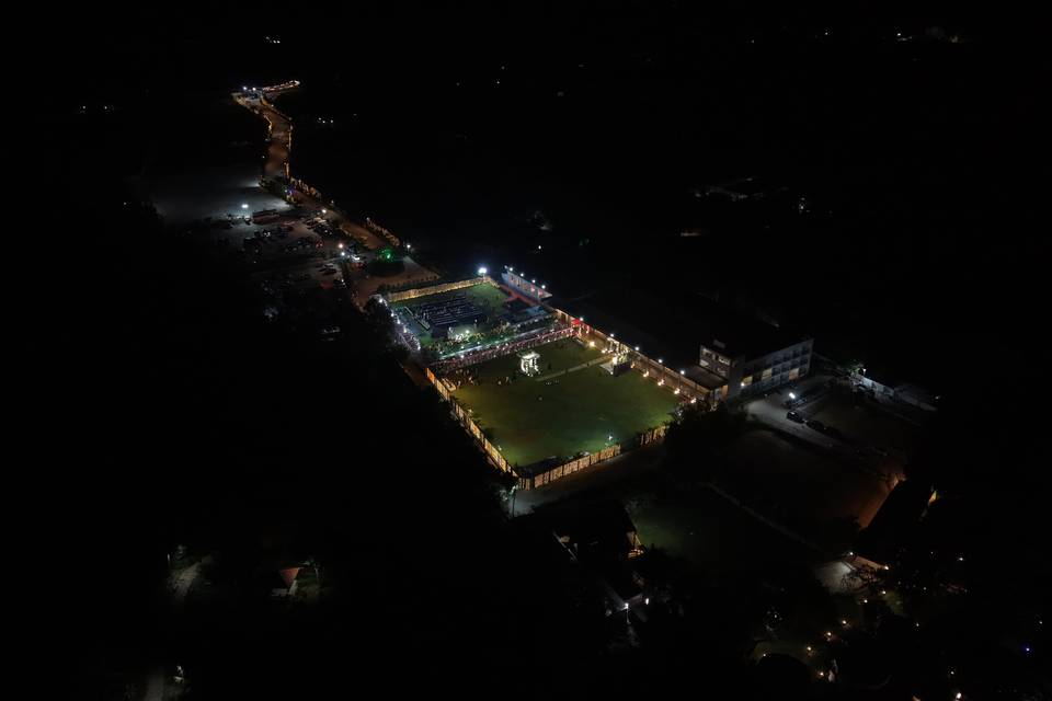 Night view drone photo
