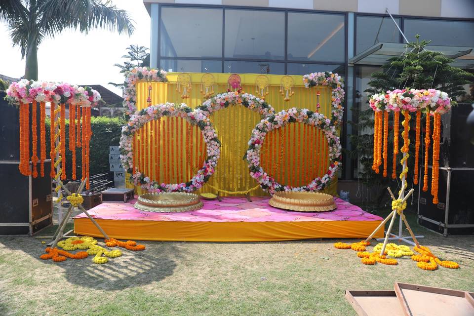 Haldi decor stage