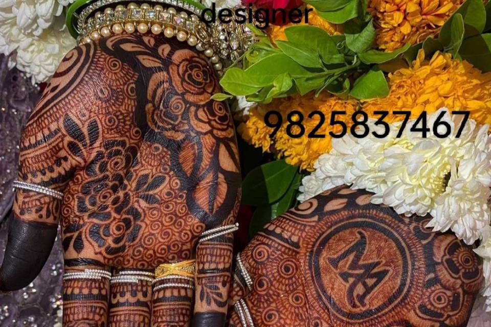 Dubai style bridal mehndi