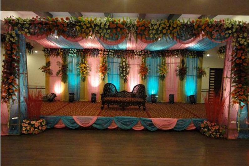 Stage for bride and groom
