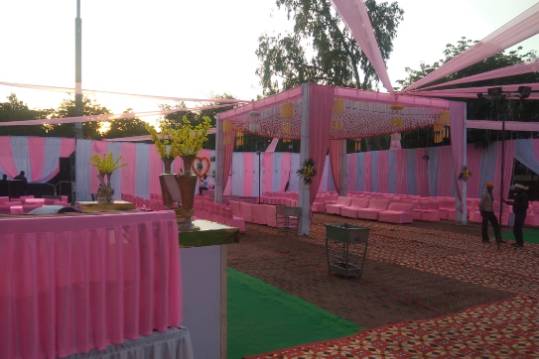 Wedding tent and decor