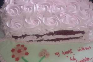 Pretty buttercream decoration cake