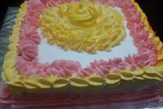 Pastel buttercream decoration cake