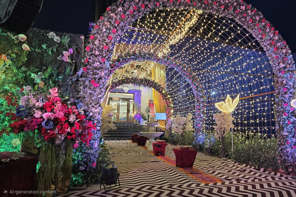 Oval Banquet Entry Decor