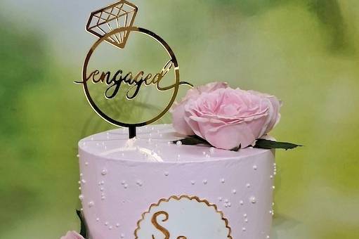 Customised Engagement Cake