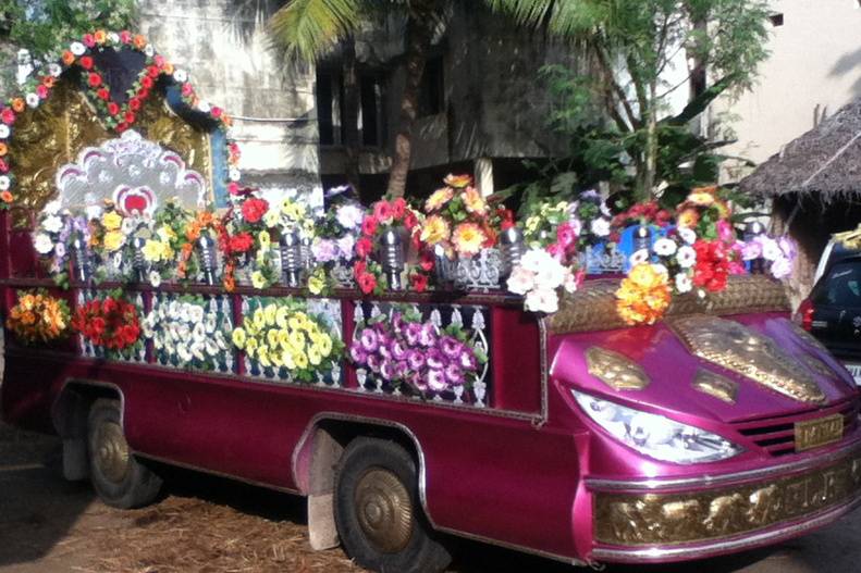 Decorated bus