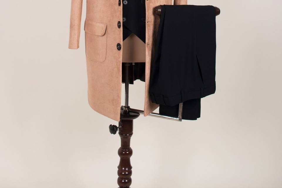 Custom Suede Coat with Suit