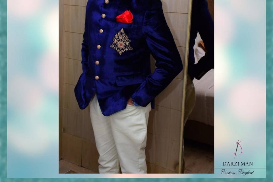 Royal Blue Bandhgala Suit