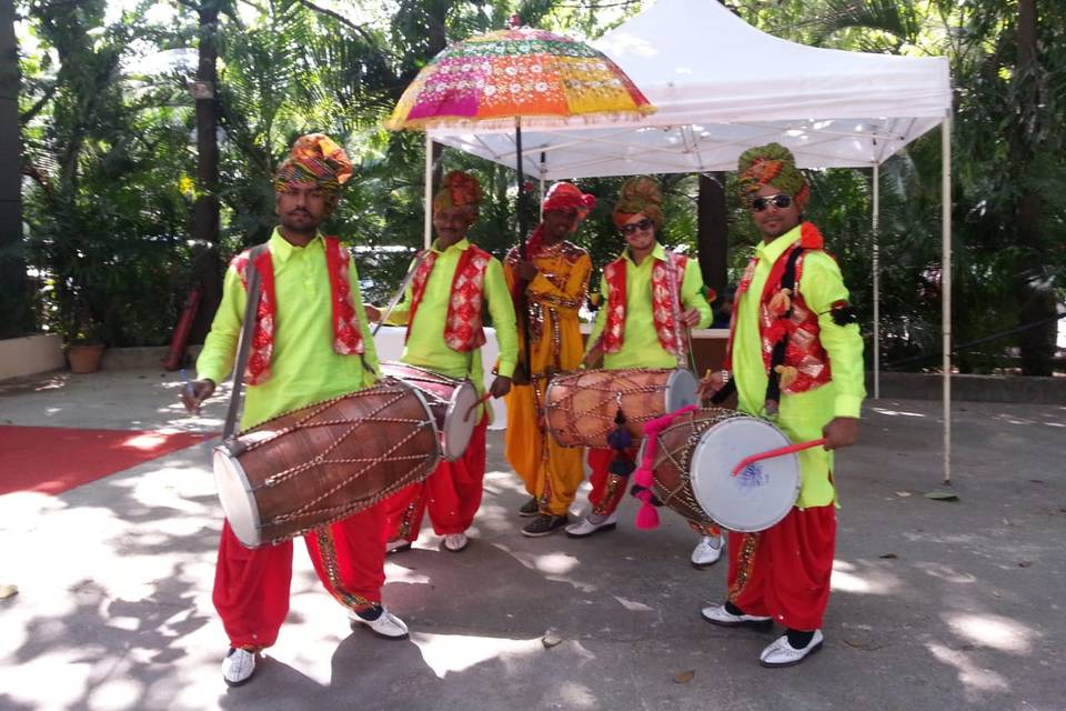 Performing at a mehendi function