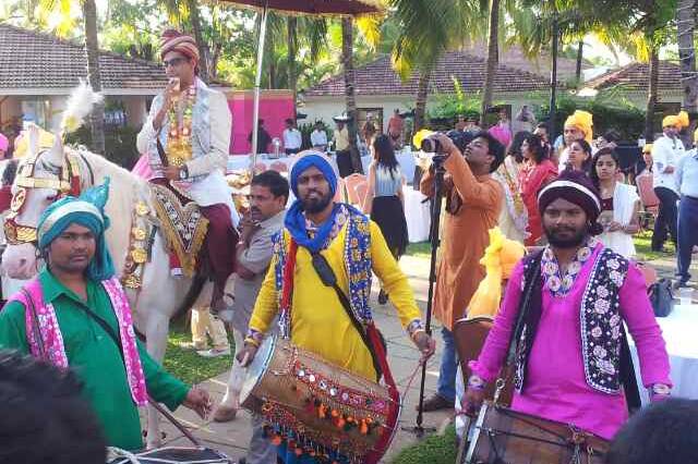 Performance at groom's entry