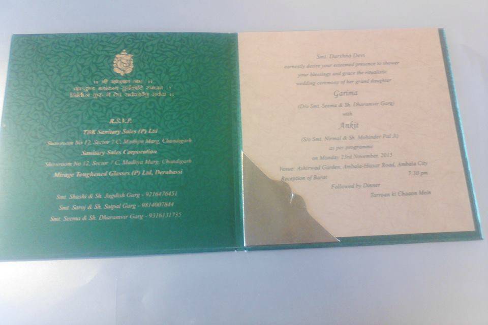 Wedding invitation card