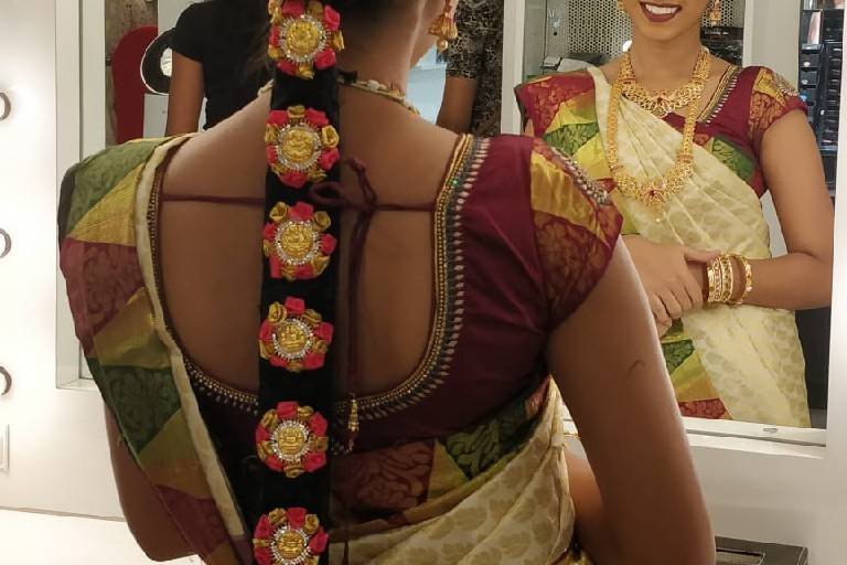 South Indian bridal Hairstyle