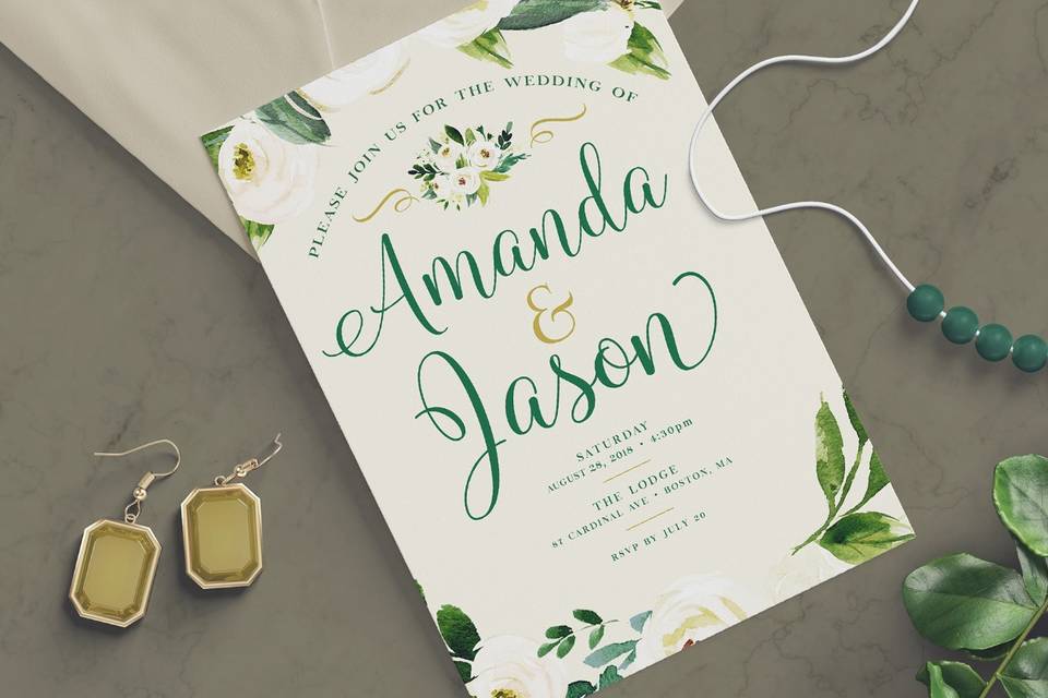 Wedding invitation card