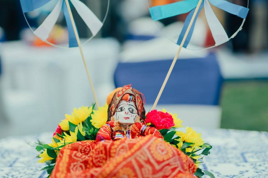 Haldi Table center piece