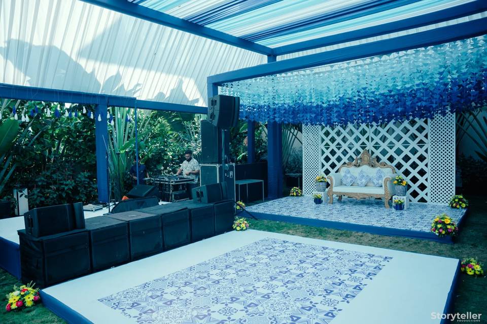 Blues & Hues (Haldi Decor)