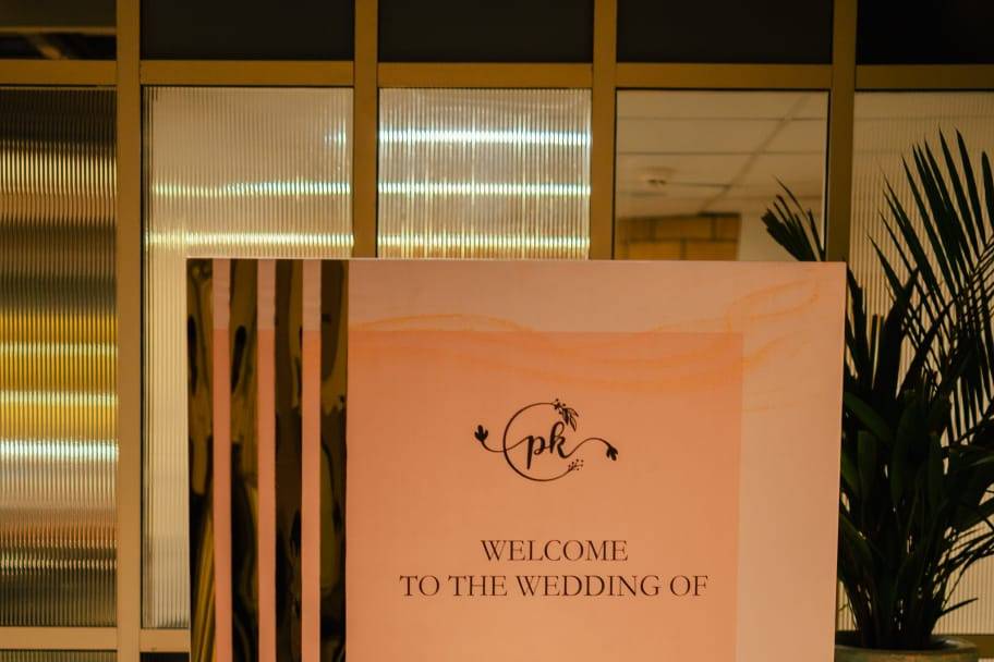 Wedding welcome board
