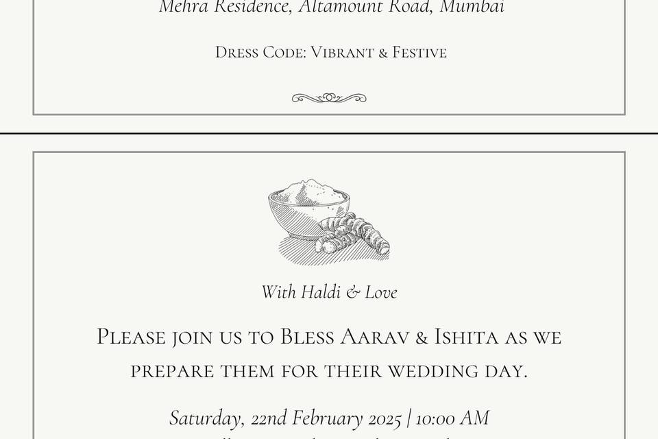 Customised invite